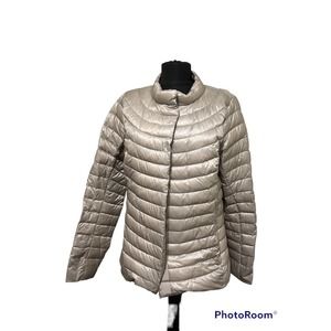 Athleta silver Puffer Jacket size Small